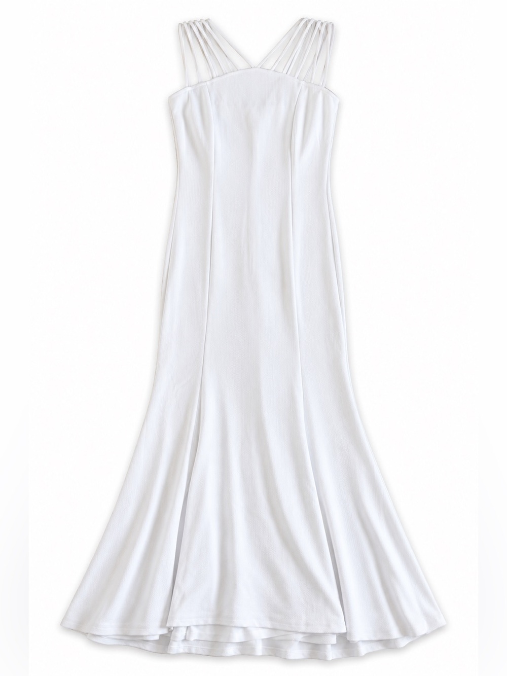VENUS White Strappy Mermaid Maxi Dress Formal Evening Gown Wedding Bridal Size 4 - Picture 1 of 11